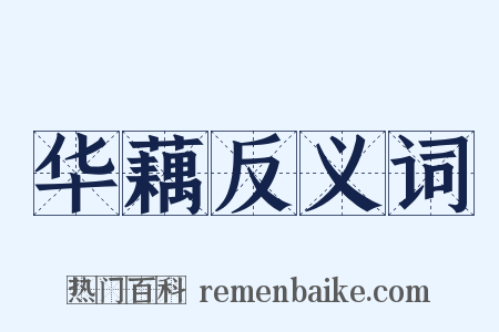 华藕反义词是什么意思的图片